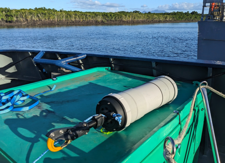 APAMA remotely operated vehicle on deck ahead of deployment during offshore sea trials