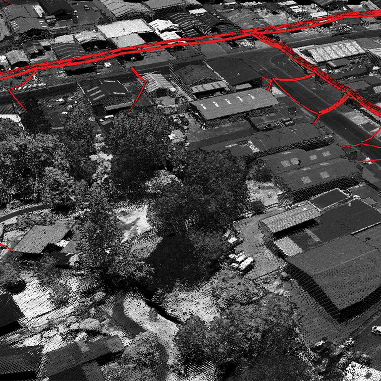 LiDar aerial street scape