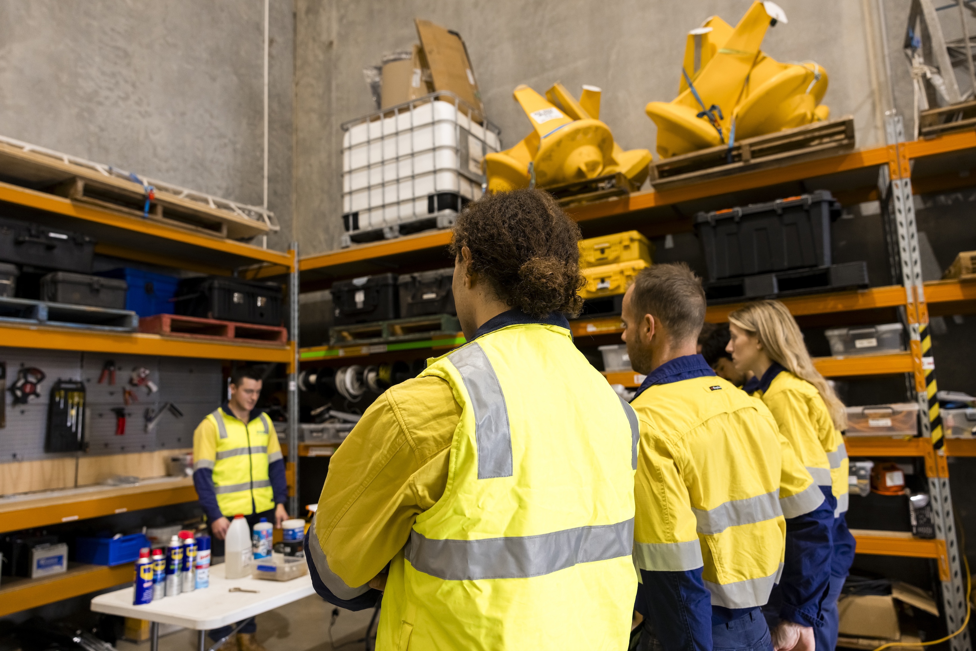 Graduate surveyors attending a workshop on survey equipment and field procedures